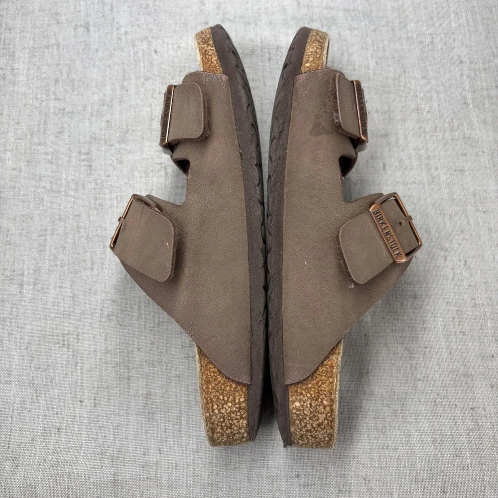 Birkenstock Arizona Kids Mocha Brown Birko-Flor Sandals EU 33 US 2-2.5